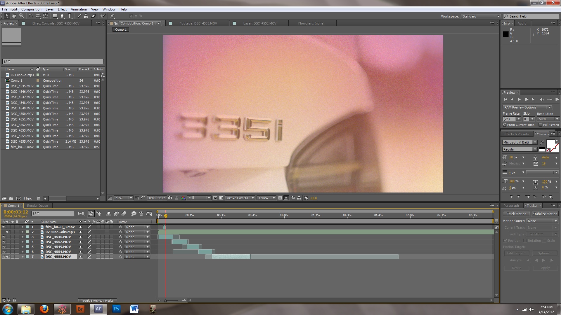 Production Photo: Kirby's 335i